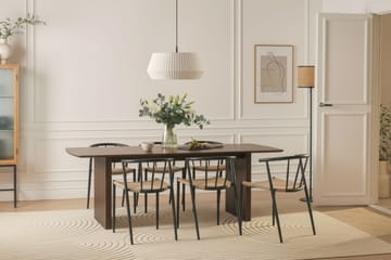 Richeto spisebord 240 cm med 6 Winston spisestole - Røget eg - Møbler - Borde - Spisebordssæt