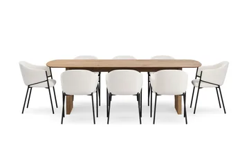 Richeto spisebord 240 cm med 8 Filip spisestole - Eiq - Møbler - Borde - Spisebordssæt