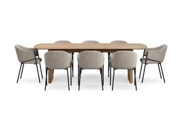 Richeto spisebord 240 cm med 8 Filip spisestole - Eiq - Møbler - Borde - Spisebordssæt