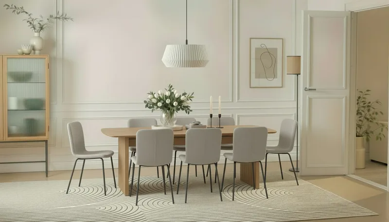 Richeto spisebord 240 cm med 8 Katy spisestole - Eg - Møbler - Borde - Spisebordssæt