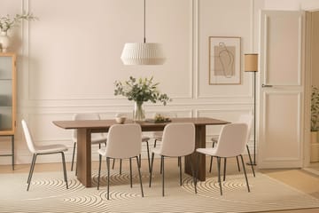 Richeto spisebord 240 cm med 8 Katy spisestole - Røget eg - Møbler - Borde - Spisebordssæt