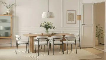Richeto spisebord 240 cm med 8 Lucy spisestole - Eg - Møbler - Borde - Spisebordssæt