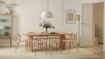 Richeto spisebord 240 cm med 8 Winston spisestole - Eg - Møbler - Borde - Spisebordssæt