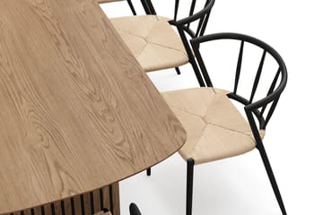 Richeto spisebord 240 cm med 8 Winston spisestole - Eg - Møbler - Borde - Spisebordssæt