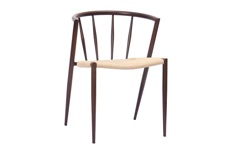 Richeto spisebord 240 cm med 8 Winston spisestole - Røget eg / Beige / metalben røget eg - Møbler - Borde - Spisebordssæt