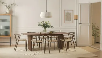 Richeto spisebord 240 cm med 8 Winston spisestole - Røget eg - Møbler - Borde - Spisebordssæt