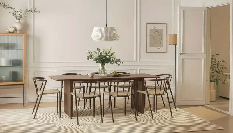 Richeto spisebord 240 cm med 8 Winston spisestole - Røget eg - Møbler - Borde - Spisebordssæt