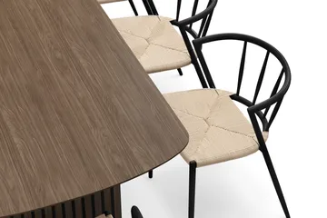 Richeto spisebord 240 cm med 8 Winston spisestole - Røget eg - Møbler - Borde - Spisebordssæt