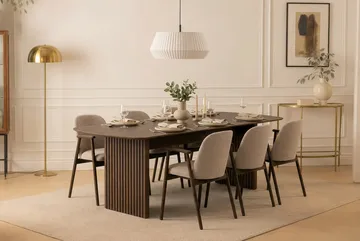 Richeto spisebord i røget eg 240 cm med 6 Reciclar spisestole - Røget eg - Møbler - Borde - Spisebordssæt