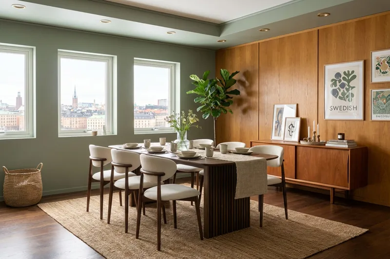 Richeto Spisegruppe 210 cm Røget eg med 6 Molly Spisestole - Røget eg/Beige - Møbler - Borde - Spisebordssæt