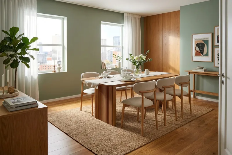 Richeto Spisegruppe 240 cm Eg med 6 Molly Spisestole - Eg/Beige - Møbler - Borde - Spisebordssæt