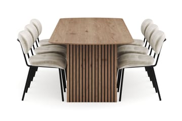 Richeto Spisegruppe 240 cm med 6 Cyana Spisestole - Eiq - Møbler - Borde - Spisebordssæt