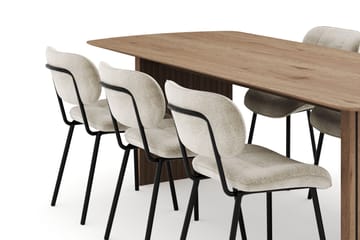 Richeto Spisegruppe 240 cm med 6 Cyana Spisestole - Eiq - Møbler - Borde - Spisebordssæt
