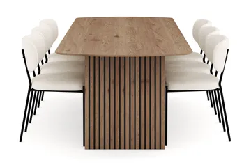 Richeto Spisegruppe 240 cm med 6 Gemmiano Spisestole - Eiq - Møbler - Borde - Spisebordssæt