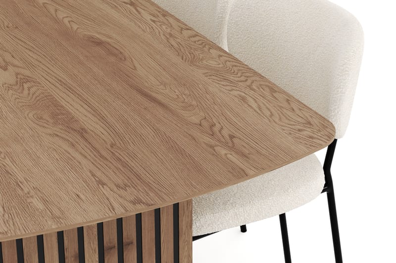 Richeto Spisegruppe 240 cm med 6 Gemmiano Spisestole - Naturlig finish - Møbler - Borde - Spisebordssæt