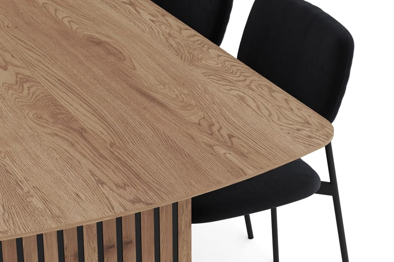 Richeto Spisegruppe 240 cm med 6 Lowe Spisestole - Naturlig finish - Møbler - Borde - Spisebordssæt