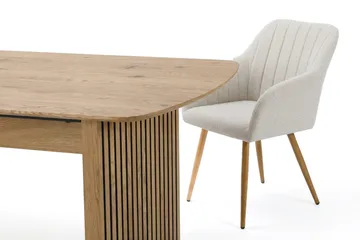 Richeto Spisegruppe Eg 180 cm med 4 Filippa spisestole - Eg - Møbler - Borde - Spisebordssæt