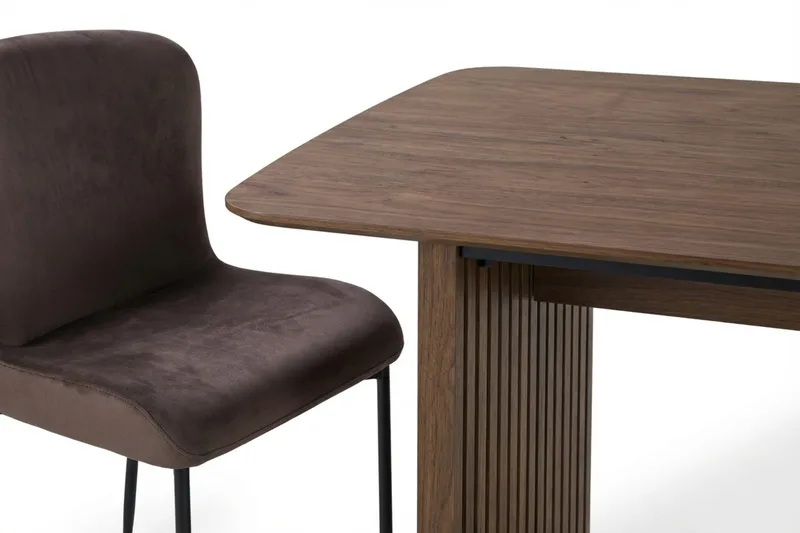 Richeto Spisegruppe Røget Eg 210 cm med 6 Elsie Spisestole - Røget eg/Brun - Møbler - Borde - Spisebordssæt