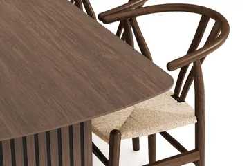 Richeto Spisegruppe Røget Eg 240 cm med 6 Dastoori Spisestole - Røget eg - Møbler - Borde - Spisebordssæt