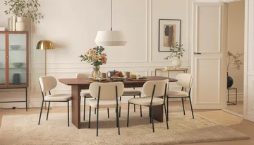 Richeto Spisegruppe Røget Eg 240 cm med 6 Gemmiano Spisestole - Røget eg - Møbler - Borde - Spisebordssæt