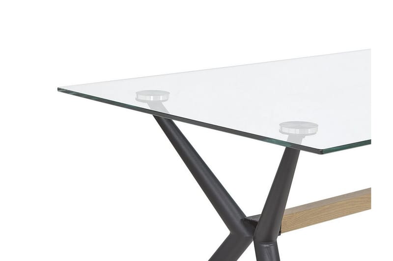 Rifaina Spisebord 140 cm - Glas/Sort - Spisebord og køkkenbord