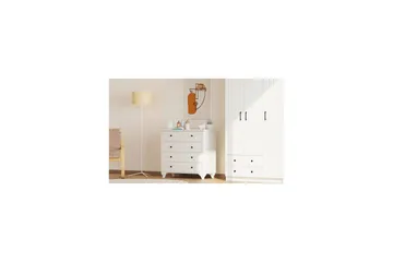 Rihana Toiletbord 90 cm - Mat Hvid - Opbevaring - Opbevaringsmøbler - Kommode - Entrékommode