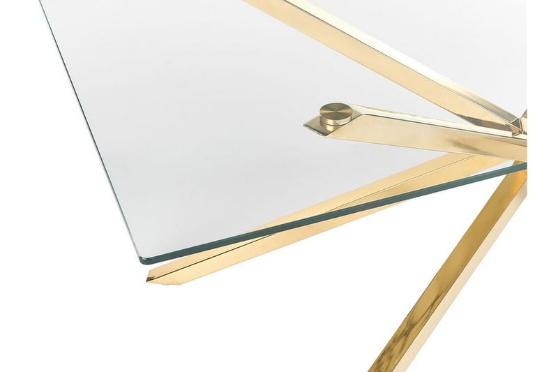 Rimbey Spisebord 90x160 cm - Gennemsigtig/Guld - Møbler - Borde - Spisebord og køkkenbord