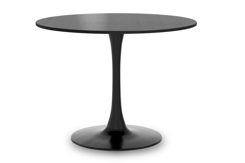 Ringstad Rund Spisegruppe 100cm med 4 Alsarp Spisestole - Sort - Møbler - Borde - Spisebordssæt