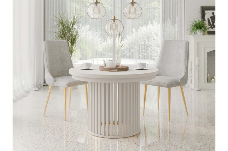 Rivale Matbord 100 cm Rund - Beige - Møbler - Borde - Spisebord og køkkenbord