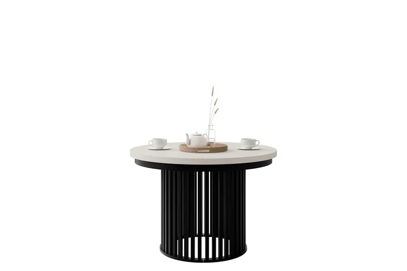 Rivale Matbord 100 cm Rund, Beige/Sort