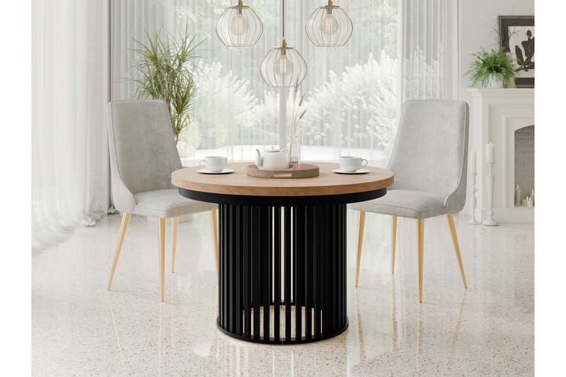 Rivale Matbord 100 cm Rund - Brun/Sort - Møbler - Borde - Spisebord og køkkenbord