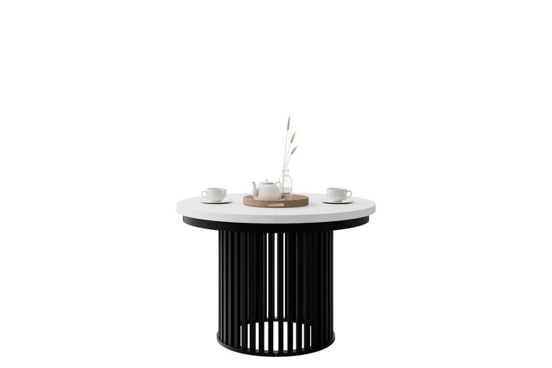 Rivale Matbord 100 cm Rund, Hvid/Sort