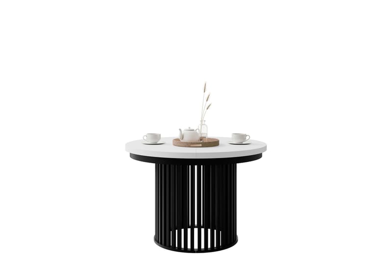 Rivale Matbord 100 cm Rund - Hvid/Sort - Møbler - Borde - Spisebord og køkkenbord