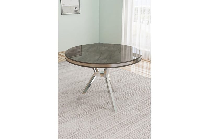 Rivor Spisebord 90 cm Rund - Antracit/Krom - Møbler - Borde - Spisebord og køkkenbord