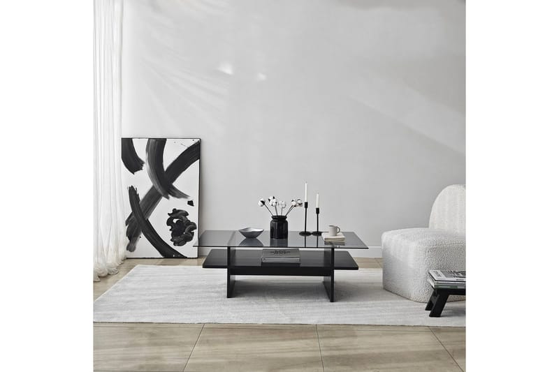 Rubby Sofabord 105 cm - Kulgrå/Sort - Møbler - Borde - Sofabord
