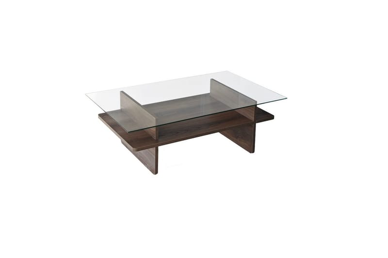 Rubby Sofabord 105 cm - Mellemfarvet træ/Hvid - Møbler - Borde - Sofabord