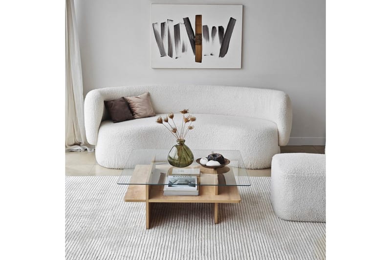 Rubby Sofabord 90 cm - Blå/Hvid - Møbler - Borde - Sofabord