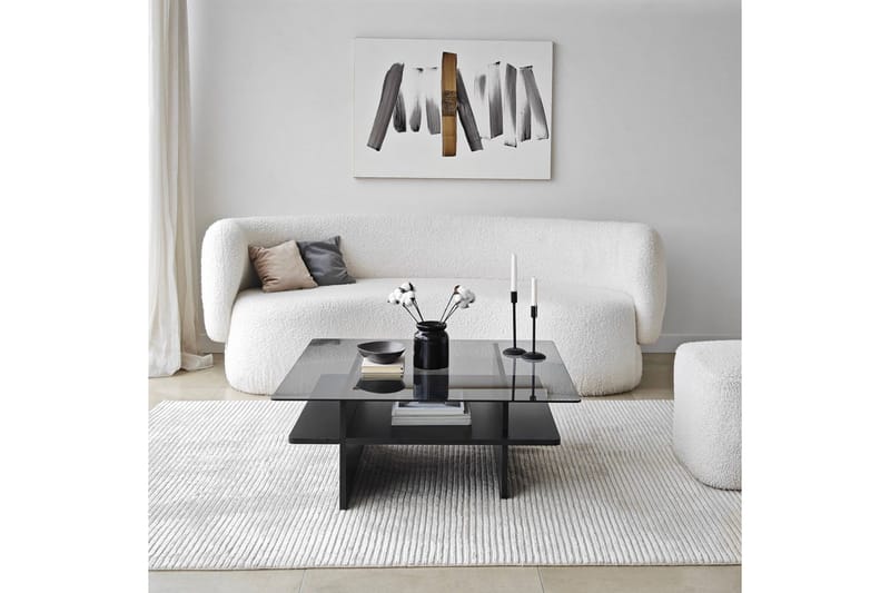Rubby Sofabord 90 cm - Sort/Grå - Møbler - Borde - Sofabord