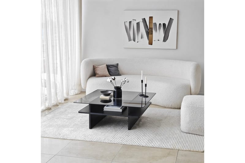 Rubby Sofabord 90 cm - Sort/Grå - Møbler - Borde - Sofabord