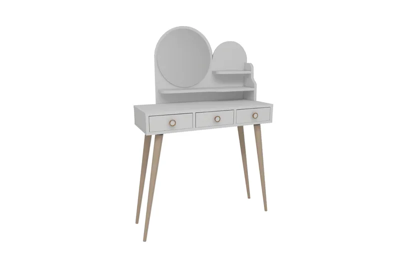 Ruges Sminkebord 74 cm - Hvid - Møbler - Borde - Sminkebord & konsolbord - Makeup bord med spejl