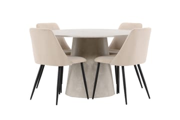 Rund matgrupp Venture Home Beige Beige 4st - Møbler - Borde - Spisebordssæt
