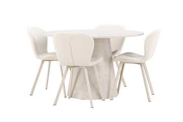 Rund matgrupp Venture Home Beige Beige 4st - Møbler - Borde - Spisebordssæt