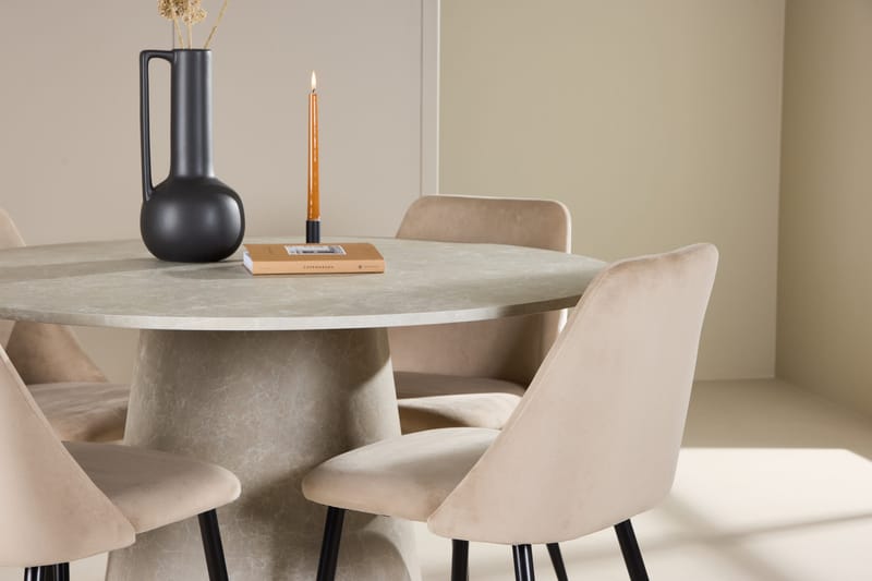 Rund matgrupp Venture Home Beige Beige 4st - Møbler - Borde - Spisebordssæt