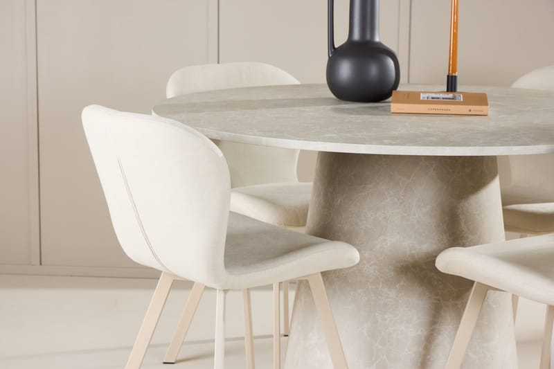 Rund matgrupp Venture Home Beige Beige 4st - Møbler - Borde - Spisebordssæt