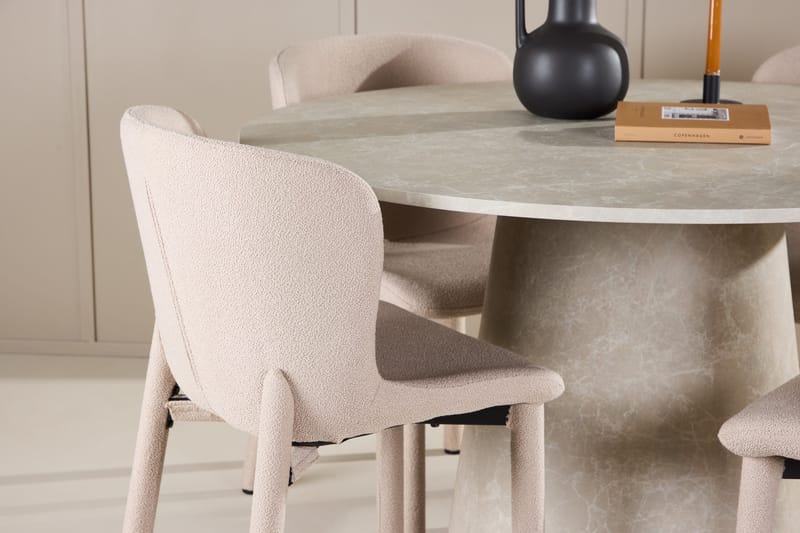 Rund matgrupp Venture Home Beige Beige 4st - Møbler - Borde - Spisebordssæt