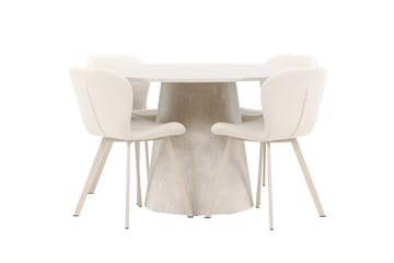 Rund matgrupp Venture Home Beige Beige 4st - Møbler - Borde - Spisebordssæt