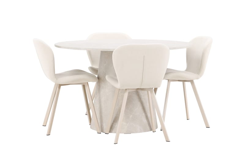 Rund matgrupp Venture Home Beige Beige 4st - Møbler - Borde - Spisebordssæt