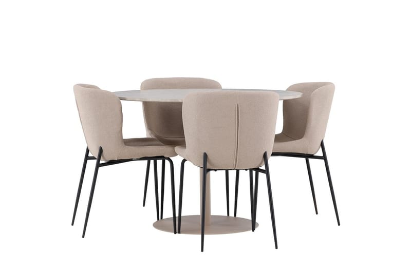 Rund matgrupp Venture Home Beige Beige 4st - Møbler - Borde - Spisebordssæt
