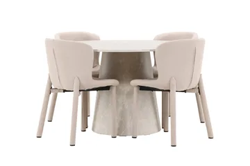 Rund matgrupp Venture Home Beige Beige 4st - Møbler - Borde - Spisebordssæt