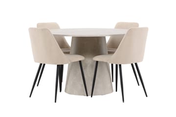 Rund matgrupp Venture Home Beige Beige 4st - Møbler - Borde - Spisebordssæt